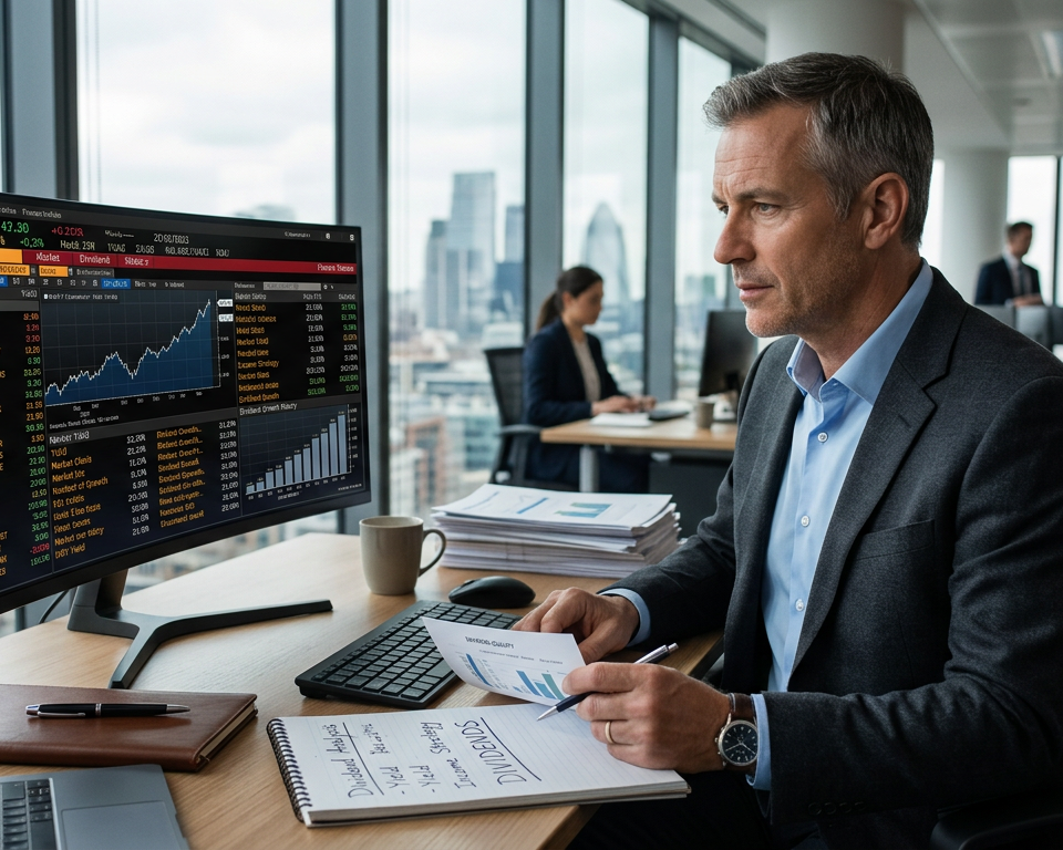 A conceptual image of a growing plant sitting on a stack of coins representing compounding financial growth and dividend income.