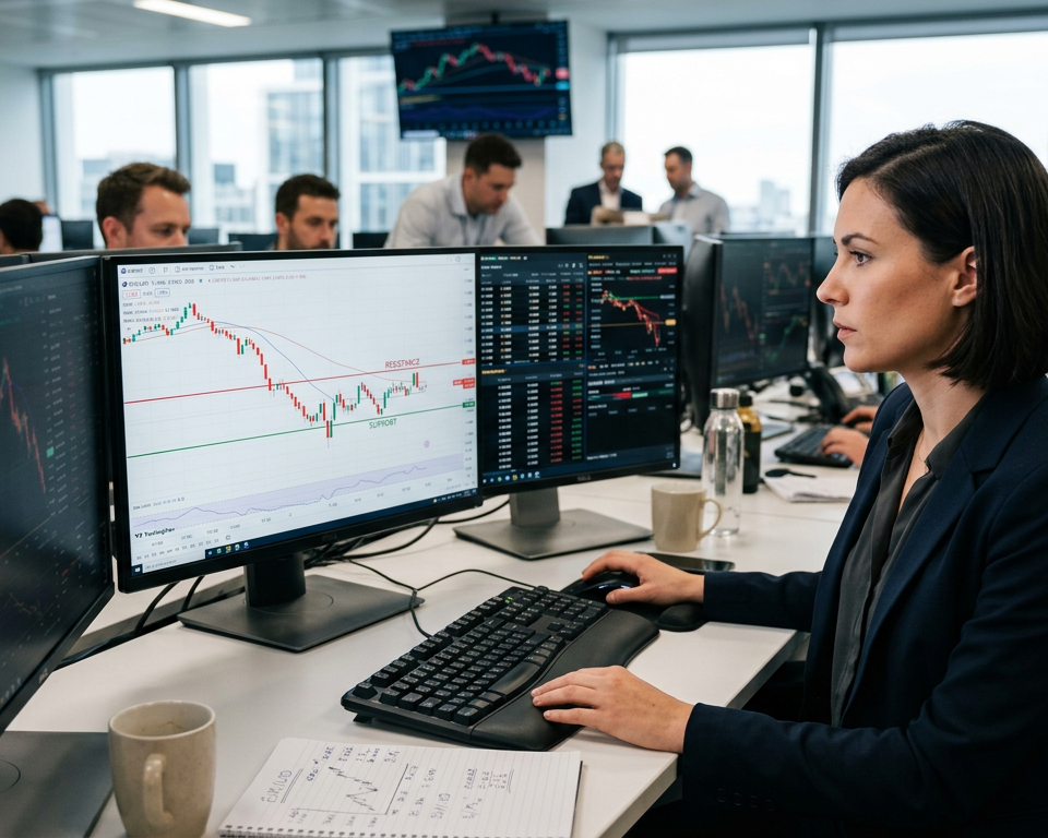 A professional financial chart displaying horizontal price levels where market trends frequently reverse or stall.