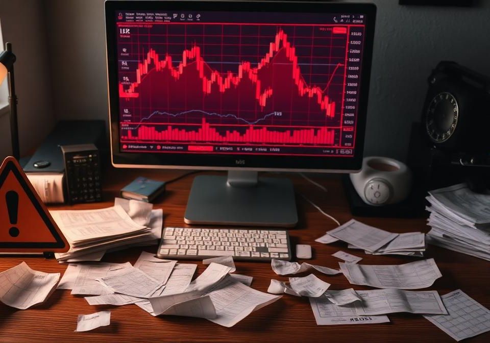 Common risk management mistakes illustrated with oversized positions and no stops